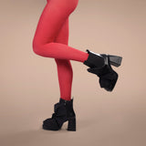 Shadowed Heeled Ankle Boots