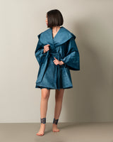 Adish Hooded Cloak Sleeve Belted Cape
