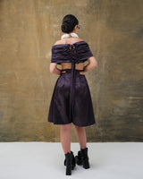 Shadowed Ruched Bandeau Top & High-Waisted Bermuda Shorts