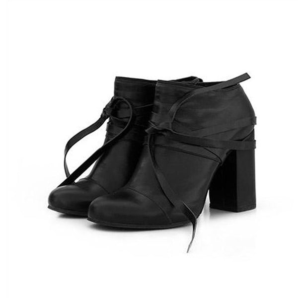 Burqa Strapped Heeled Boots