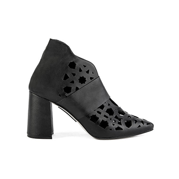 Corner Heeled Ankle Boots