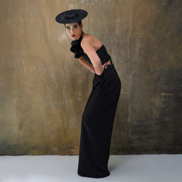 Shadowed Wide-Leg Pant