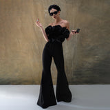 Shadowed High Rise Flare Pant