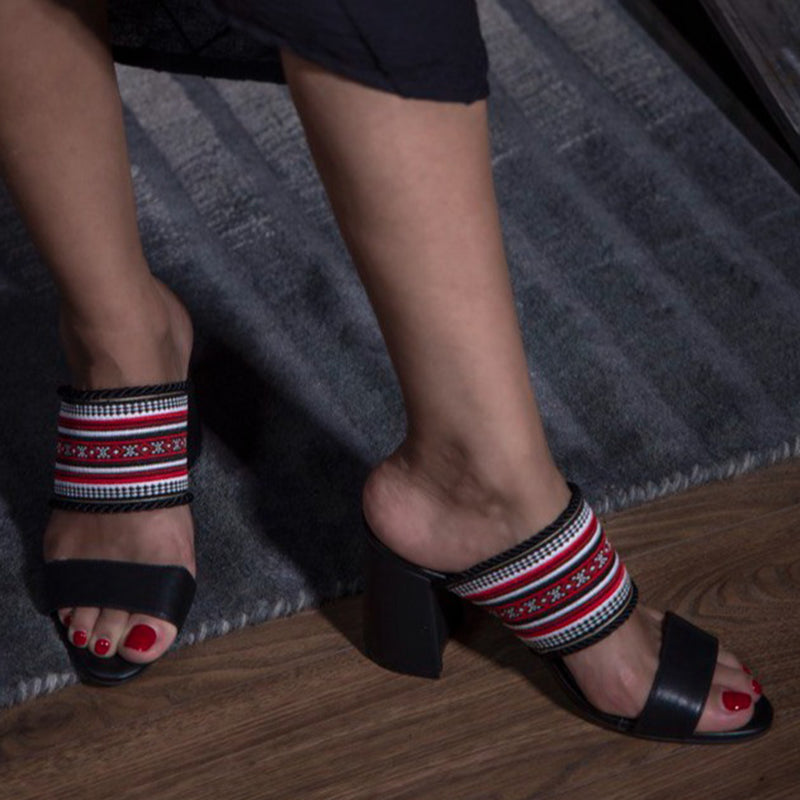 Shahnoosh Mule Heeled Sandals