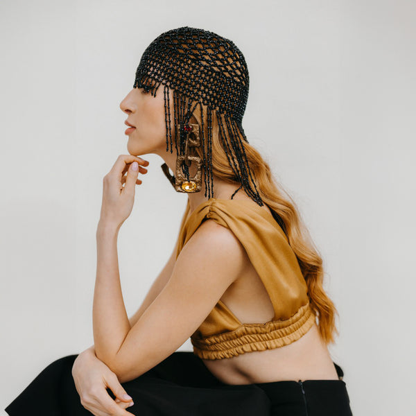 Shadowed Beaded Cap