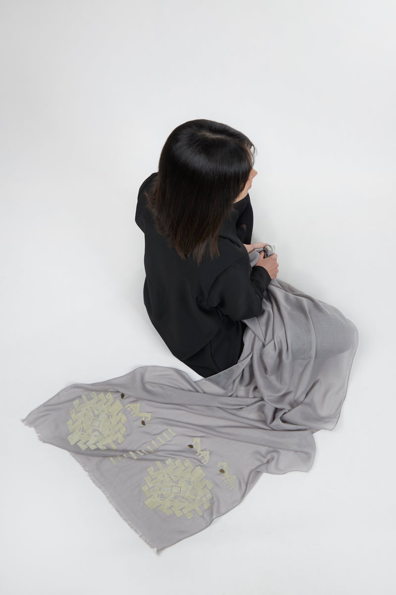 Camel Flock Shawl