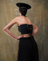 Shadowed Wide-Leg Pant