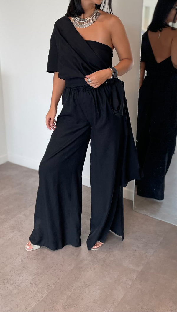 Mahsan Split Wide Leg Jumpsuit