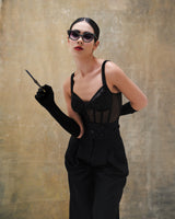 Shadowed High-Waisted Cropped Pant