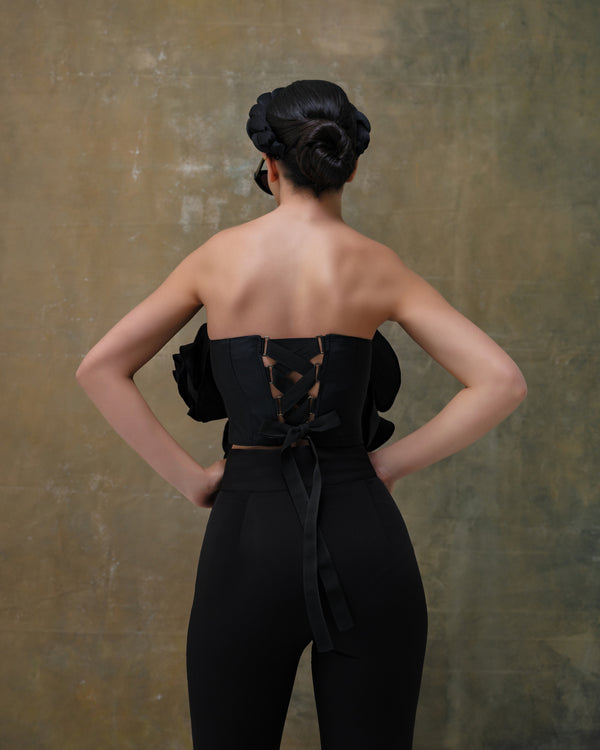 Shadowed High Rise Flare Pant