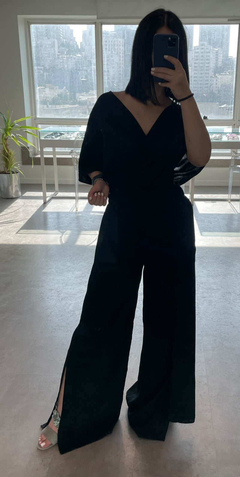 Mahsan Split Wide Leg Jumpsuit