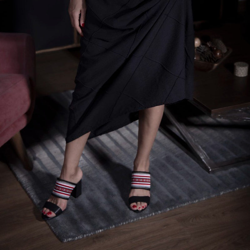 Shahnoosh Mule Heeled Sandals