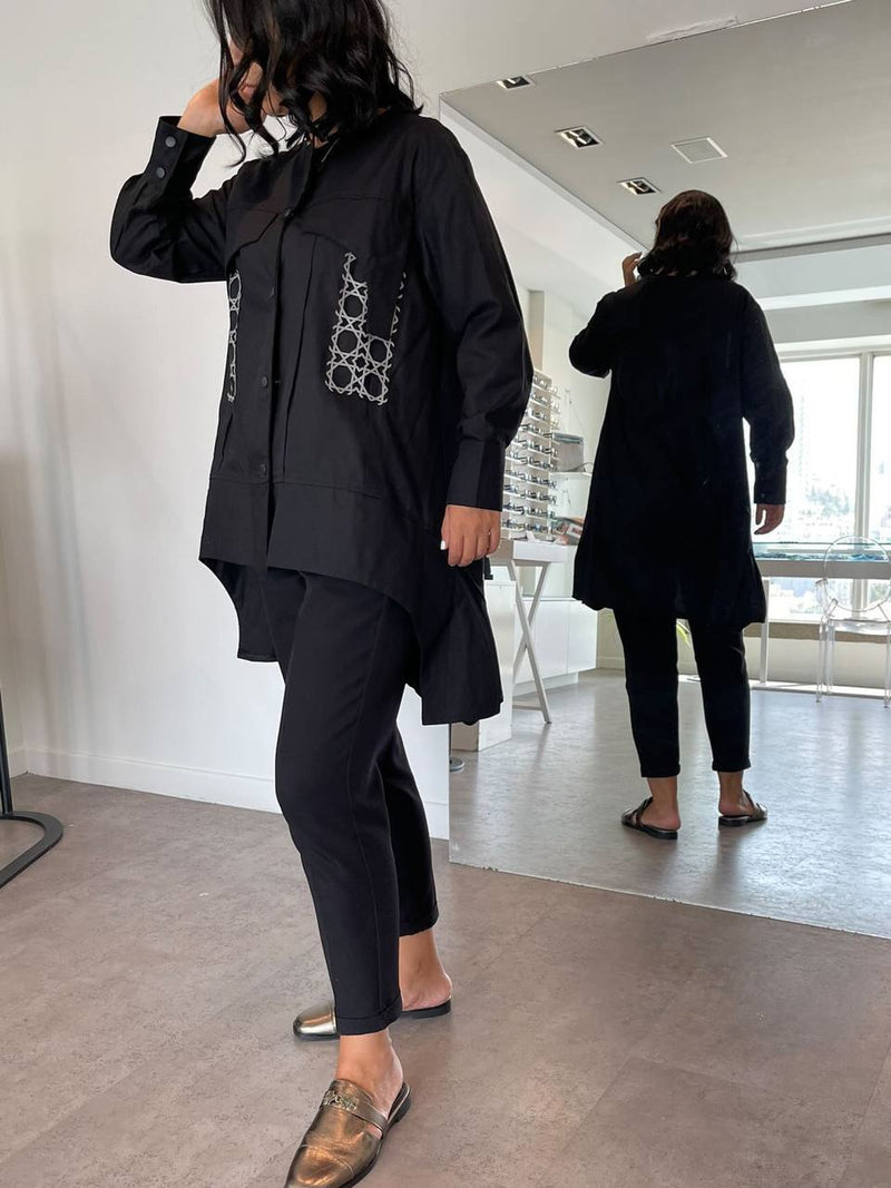 Taha Laser-cut Coat
